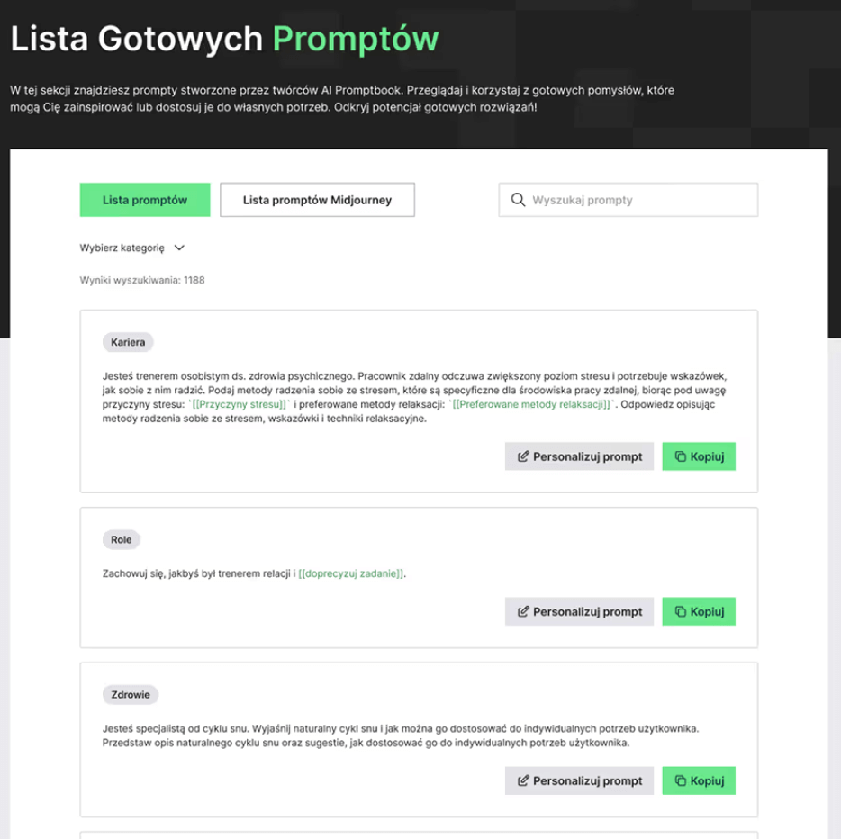 Promptbook - biblioteka promptów